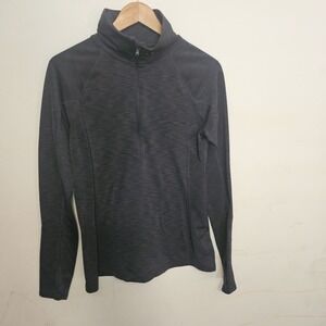 Under Armour Women's Quarter Zip Gray Medium‎ Thermal Jacket Pullover Activewear